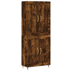 vidaXL Highboard r&oslash;kt eik 69,5x34x180 cm konstruert tre