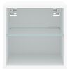 vidaXL Vegghengt TV-benk med LED hvit 30x28,5x30 cm