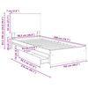 vidaXL Seng med Oppbevaring Sonoma eik 100 x 200 cm Konstruert tre