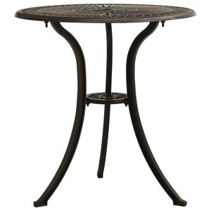 vidaXL Hagebord bronse 62x62x65 cm st&oslash;pt aluminium