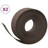 vidaXL Hagekanter 2 stk brun 10 m 20 cm polyetylen