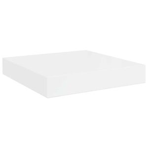 vidaXL Flytende vegghylle h&oslash;yglans hvit 23x23,5x3,8 cm MDF