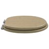 vidaXL Myk-lukking toalettsete Lys bambusfarge 44 x 38 cm MDF-plater