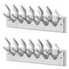 vidaXL Garderobeknagger 2 stk s&oslash;lv aluminium