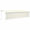 vidaXL Manuell uttrekkbar markise med rullegardin LED 6x3 m kremhvit
