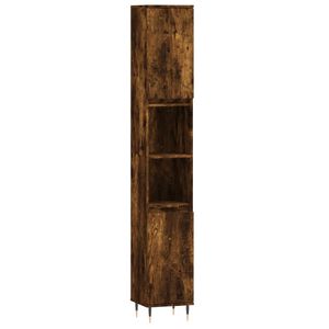 vidaXL Baderomsskap r&oslash;kt eik 30x30x190 cm konstruert tre
