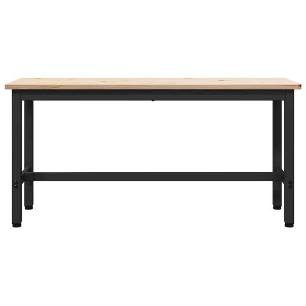 vidaXL Spisebenk Naturlig 100 x 32,5 x 49 cm Massivt furutre