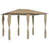 vidaXL Paviljong med stolpetrekk 3x4x2,6 m gr&aring;brun 160 g/m&sup2;