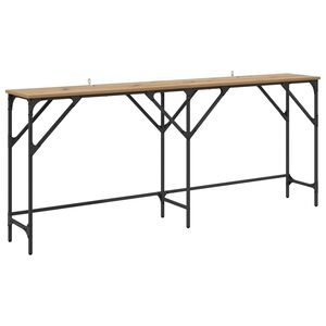 vidaXL Konsollbord Artisan Eik 180 x 30 x 75 cm Konstruert tre