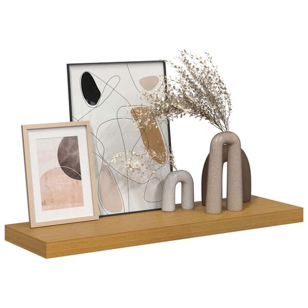 vidaXL Vegghylle Veggmontert Beige 80 x 23,5 x 4 cm Konstruert tre