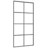 vidaXL Skyved&oslash;r aluminium og ESG-glass 102,5x205 cm svart