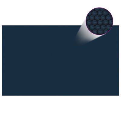 vidaXL Flytende solarduk til basseng PE 500x300 cm svart og blå