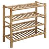 vidaXL Sko Hylle 68 x 28 x 63 cm Bambus Naturlig