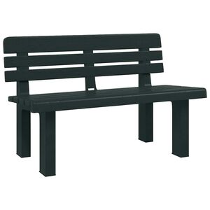 vidaXL Hagebenk gr&oslash;nn 110x52x71 cm polypropylen