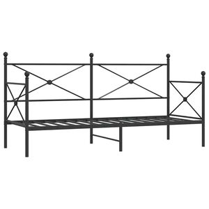 vidaXL Dagseng uten madrass svart 75x190 cm st&aring;l
