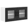 vidaXL Oppvaskmaskin-panel Kalmar Svart 80 x 31 x 40 cm Konstruert tre