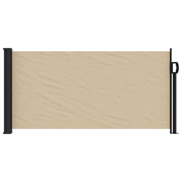 vidaXL Uttrekkbar sidemarkise beige 100x500 cm