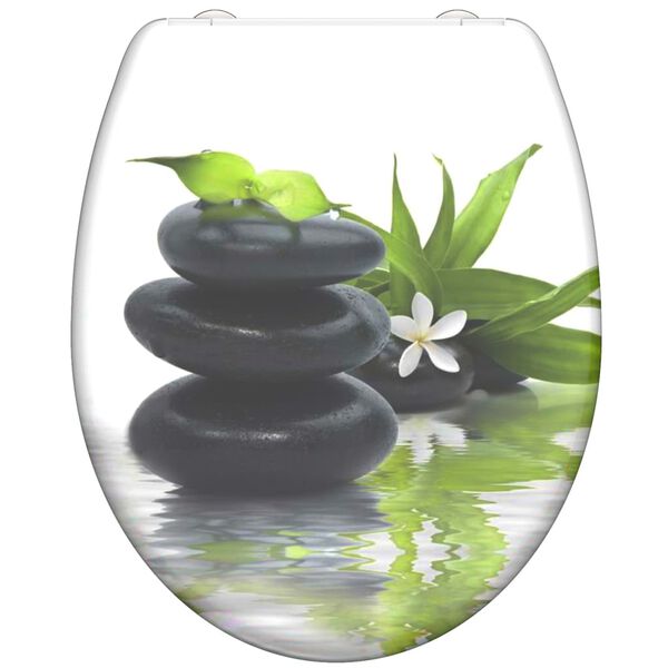 SCH&Uuml;TTE Toalettsete duroplast myk lukkefunksjon JASMIN trykk