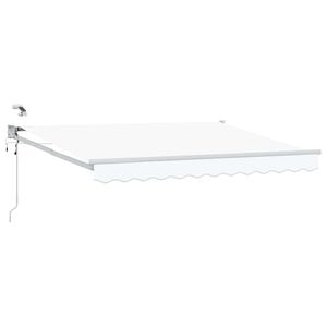 vidaXL Elektrisk Utrekkbar Markise Hvit 2,5 x 2 m