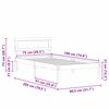 vidaXL Sengestamme med hodegjerde Brun 75 x 190 cm Massiv furu