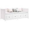 vidaXL Dagseng uten madrass hvit 90x190 cm heltre furu