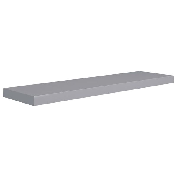 vidaXL Flytende vegghyller 4 stk gr&aring; 90x23,5x3,8 cm MDF