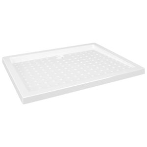 vidaXL Dusjbrett med prikker hvit 90x70x4 cm ABS