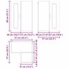 vidaXL Kjøkken veggskap Brun Eik 57 x 57 x 80 cm Konstruert tre