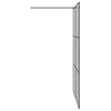 vidaXL Walk-in Dusjvegg Svart 140 x 195 cm herdet glass