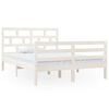 vidaXL Sengeramme hvit 135x190 cm Double heltre