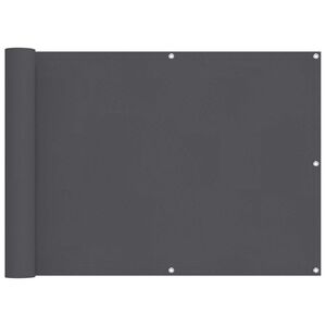 vidaXL Balkong Skjerm Antrasitt 75 x 200 cm PU-belagt oxford alu
