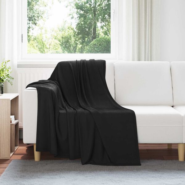 vidaXL Kastepledd 24 pcs Svart 170 x 130 cm Fleece