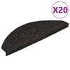 vidaXL Selvklebende trappematter 20 stk svart 56x17x3 cm