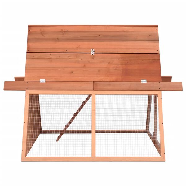 vidaXL Kaninbur 152x127x109,5 cm heltre gran