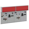 vidaXL Verkt&oslash;yskab og Pegboard Sett 6 pcs R&oslash;d 200 x 25 x 115 cm St&aring;l