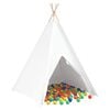 vidaXL Teepee Telt Hvit 120 x 120 x 150 cm Stoff og Plast