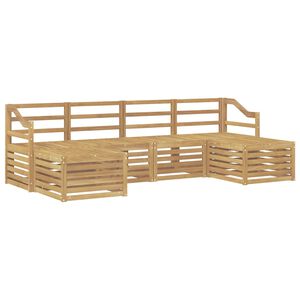 vidaXL Sofasett 6 pcs Hvit Solid akasietre