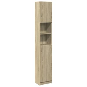vidaXL Baderomsskap sonoma eik 32x25,5x190 cm sponplate