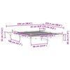 vidaXL Sengestamme med Sidebord Vokset Brun 180 x 220 cm Massiv furu