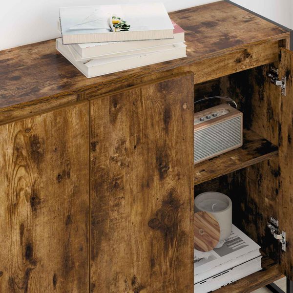 vidaXL Sideskap R&oslash;yk Eik 96,5 x 30 x 75 cm Konstruert tre