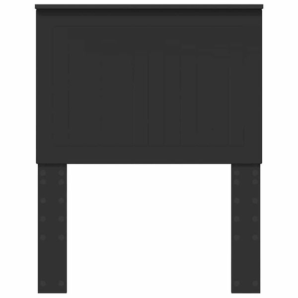 vidaXL Hodegavl med hodegjerde Svart Eik 75 cm Konstruert tre