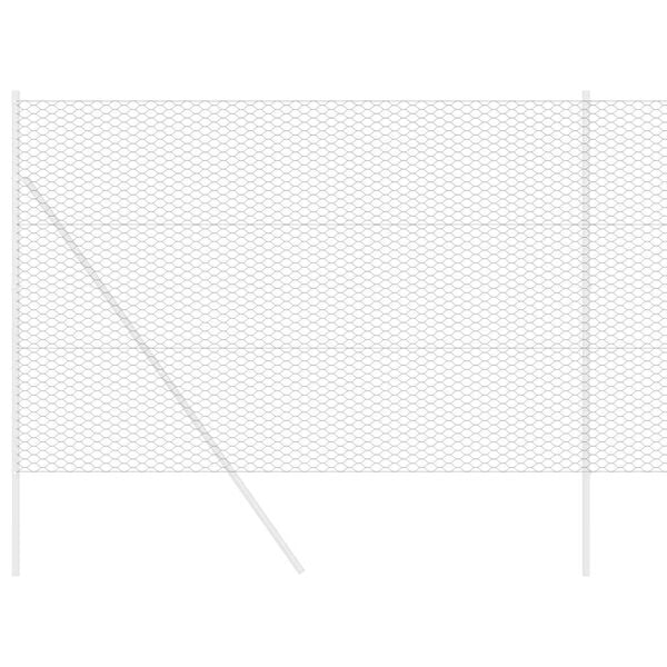 vidaXL Sekskantet gjerde Grå 1,5 x 100 m PVC