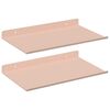 vidaXL Flytende hylle 2 stk. Rosa 30 x 18 x 2,5 cm St&aring;l