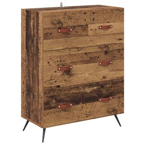 vidaXL Kommode med skuff Gammelt tre 69,5 x 34 x 90 cm Konstruert tre