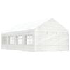 vidaXL Paviljong med tak hvit 8,92x4,08x3,22 m polyetylen