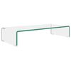 vidaXL TV-benk glass klar 70x30x13 cm