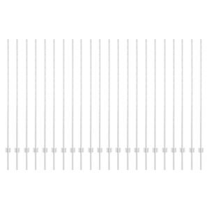 vidaXL Gjerdep&aring;le 22 pcs s&oslash;lv 200 cm St&aring;l