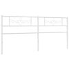 vidaXL Utskiftbar sengegavl i metall hvit 180 cm