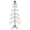 vidaXL Juletre til dekorasjon metall svart 215 cm