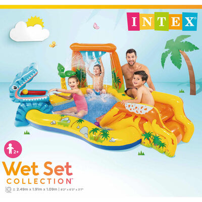 Intex Oppblåsbart basseng Dinosaur Play Center 249x191x109 cm 57444NP